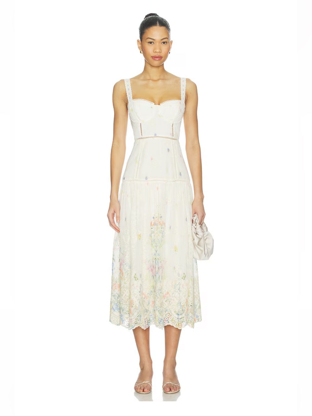 ASTR The Label Pellagia Eyelet Embroidered Midi Dress - Picture 2 of 4